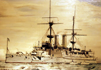 Photograph of a battleship