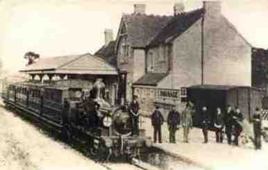Old photograph of a railway station